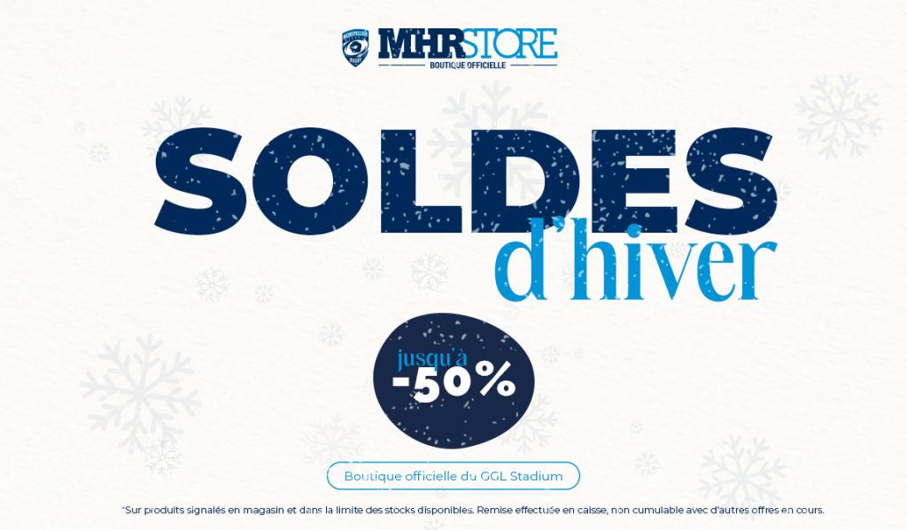 Soldes d'hiver à la boutique officielle Montpellier Hérault Rugby MHR