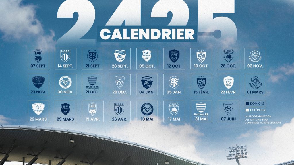 Calendrier Rugby 2025 Top 14 