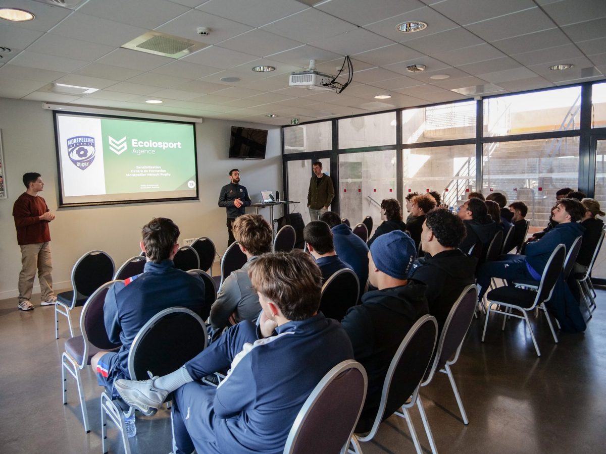 Dérèglement climatique et rugby : les espoirs du MHR sensibilisés par Ecolosport AGENce